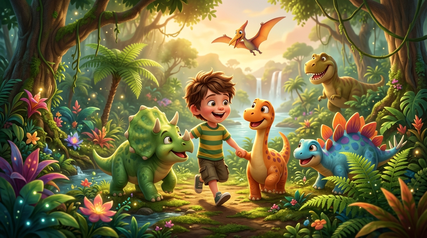 Livre personnalisé — thème Dinosaures